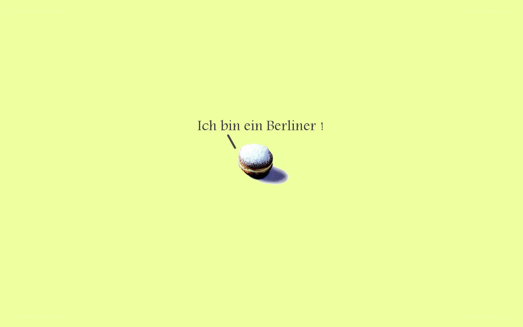 Berlin pastry with text