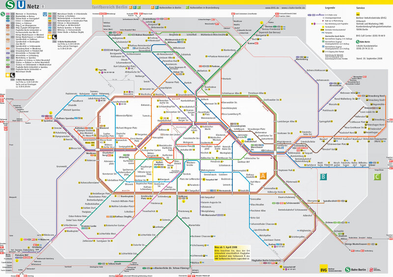 Berlin public transport map