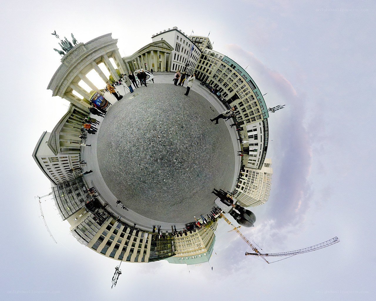 Berlin's Brandenburg Gate in a tiny world