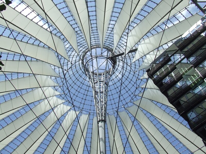 Berlin's glass dome ceiling