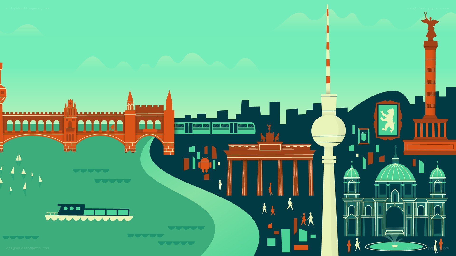 Berlin skyline illustration