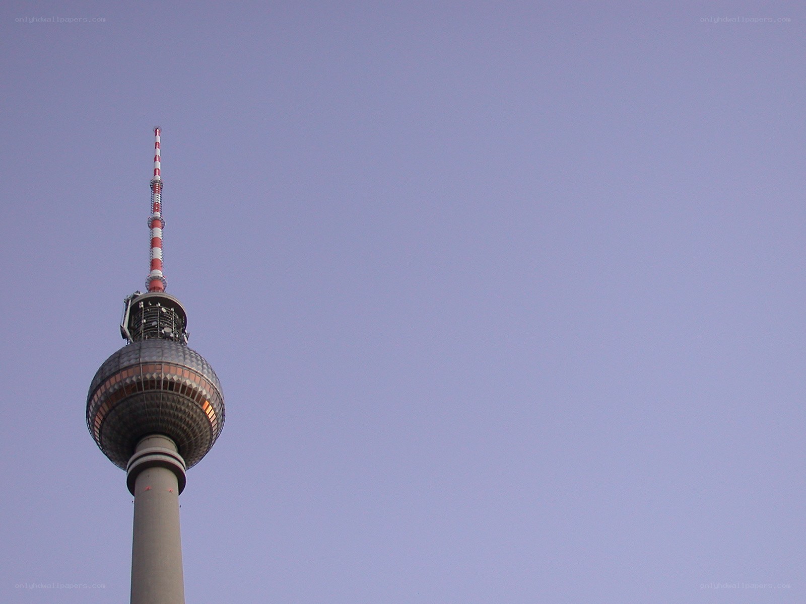 Berlin TV Tower against blue sky