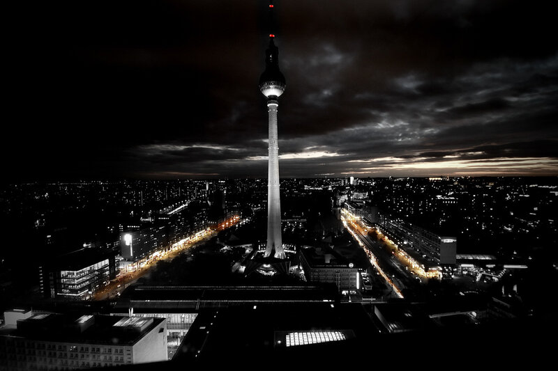Berlin TV Tower at night