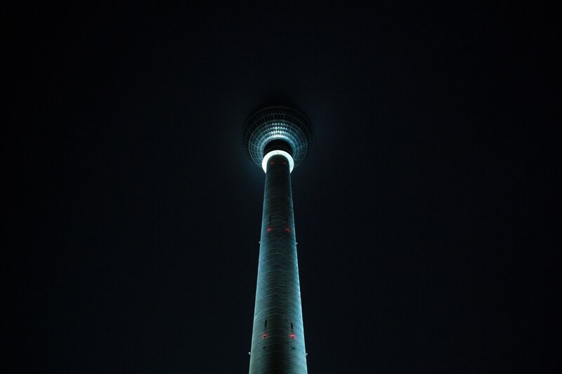 Berlin TV Tower at night