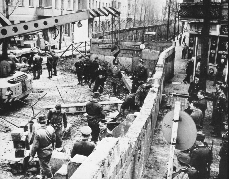 Berlin Wall construction site