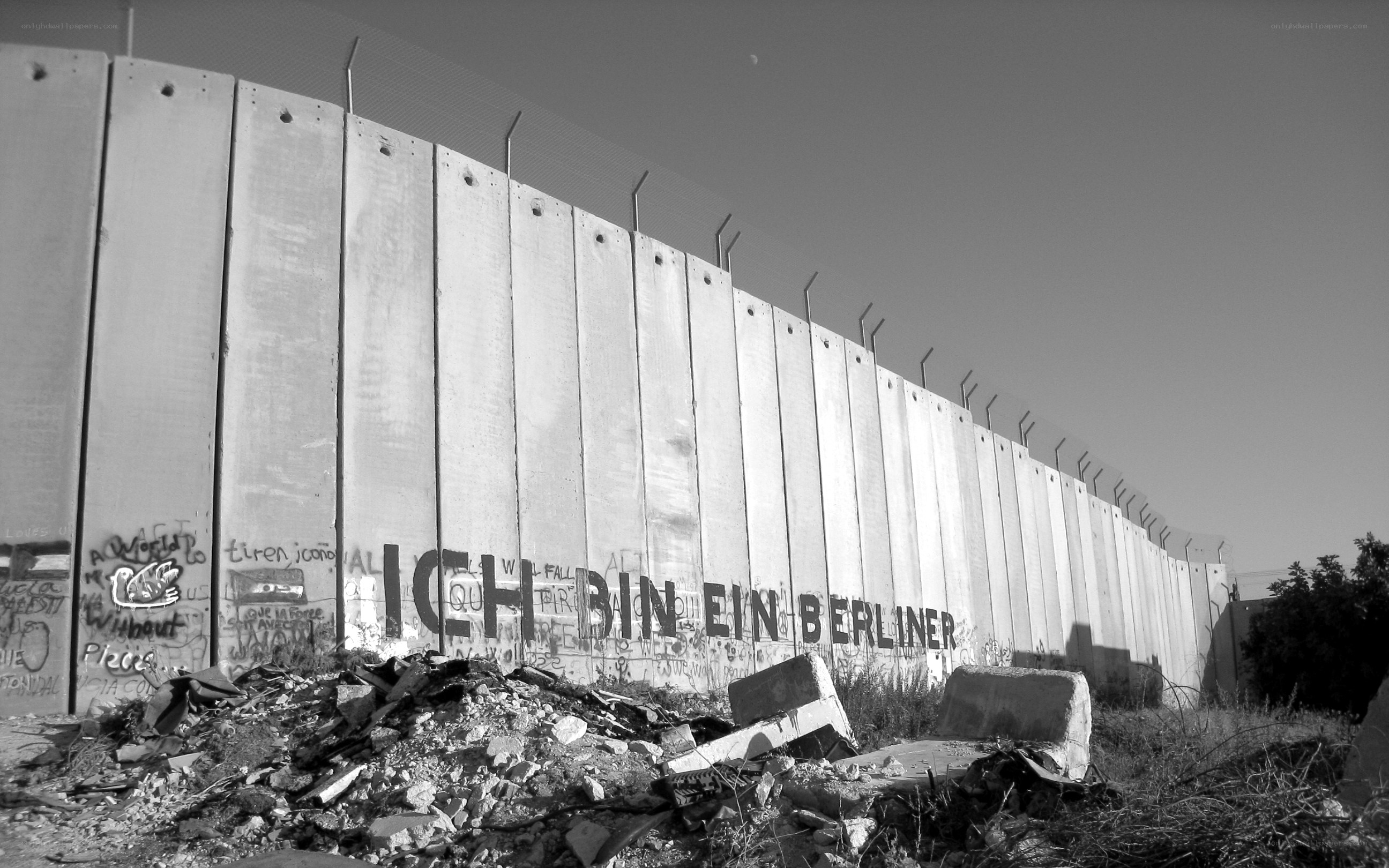 Berlin Wall with graffiti