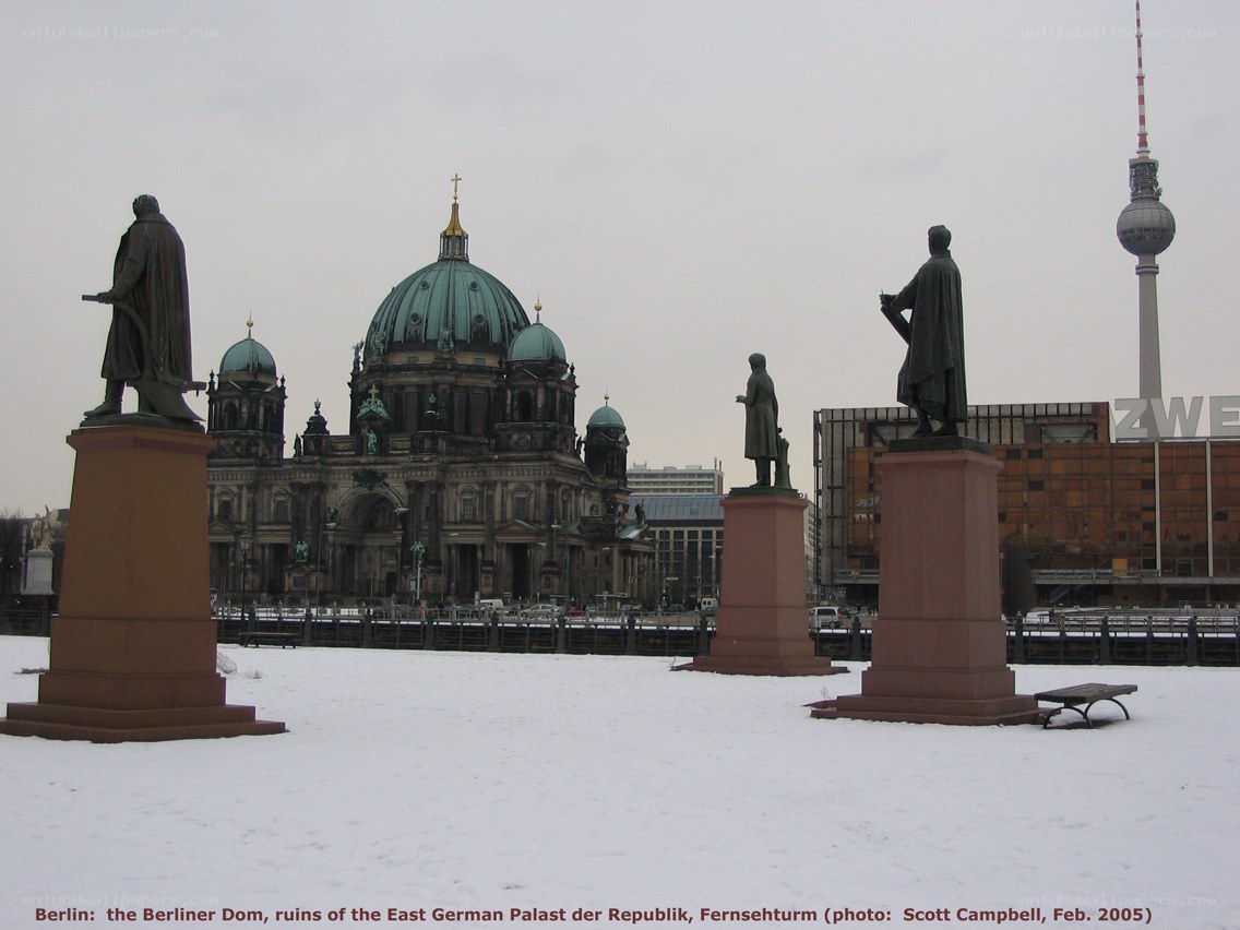 Berlin winter scene with dom