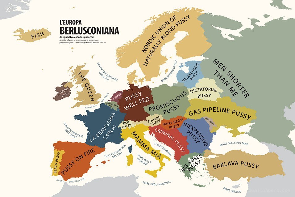 Berlusconian Europe map