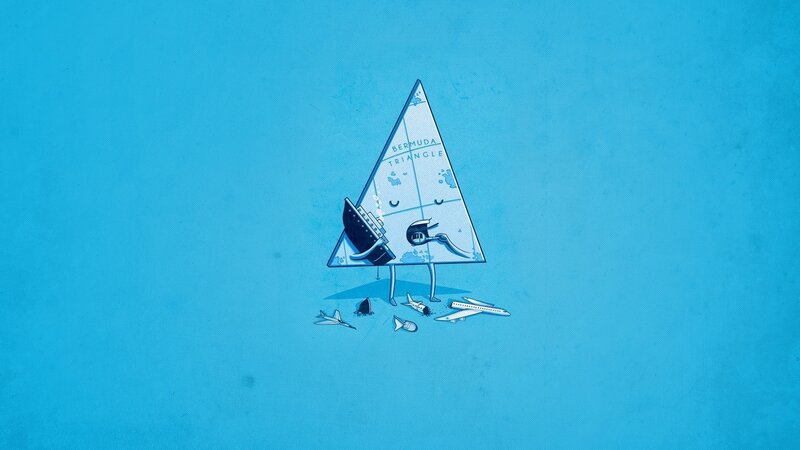 Bermuda Triangle Character — Blue