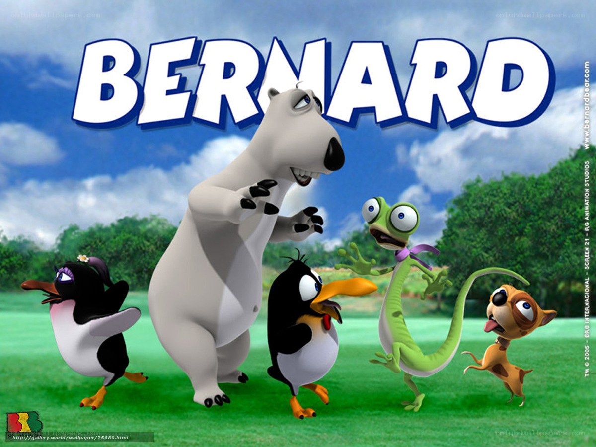 Bernard and friends in a field