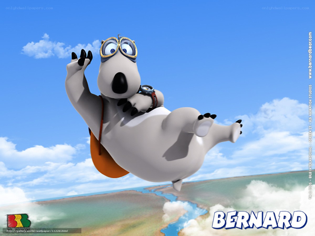 Bernard the polar bear flying