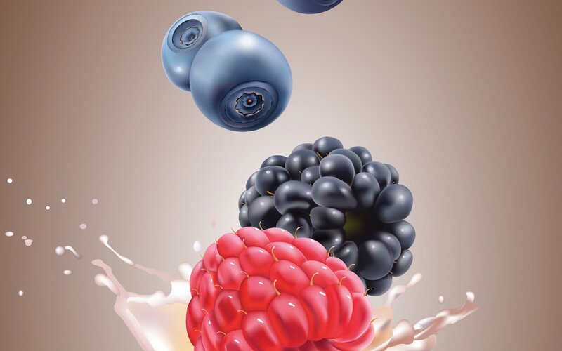 Berries and Milk Splash
