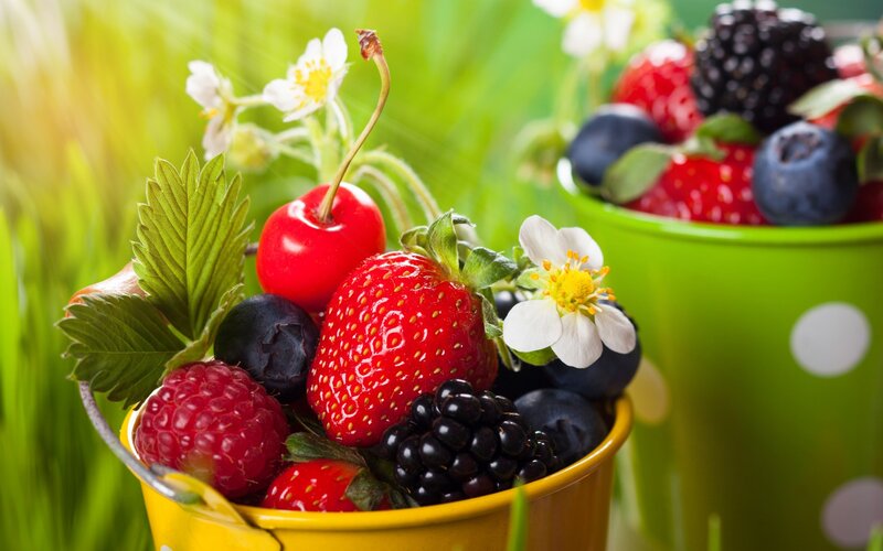 Berries in Buckets