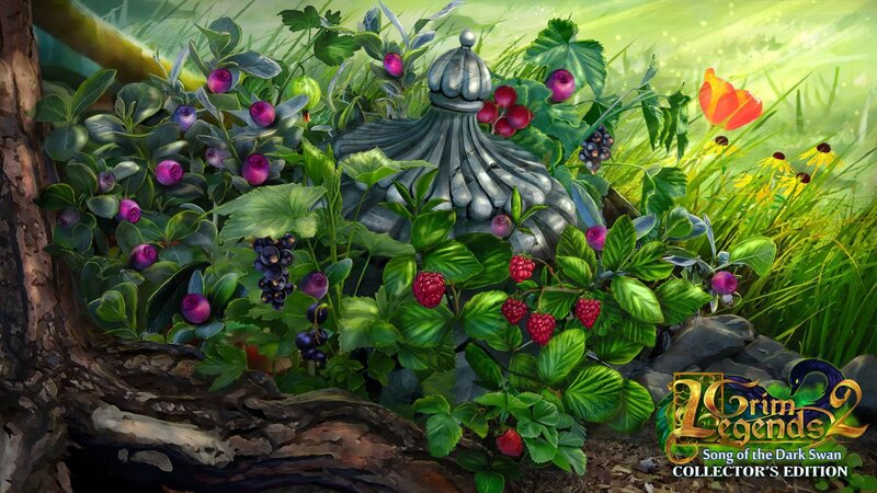 Berry Bushes and Garden Ornament