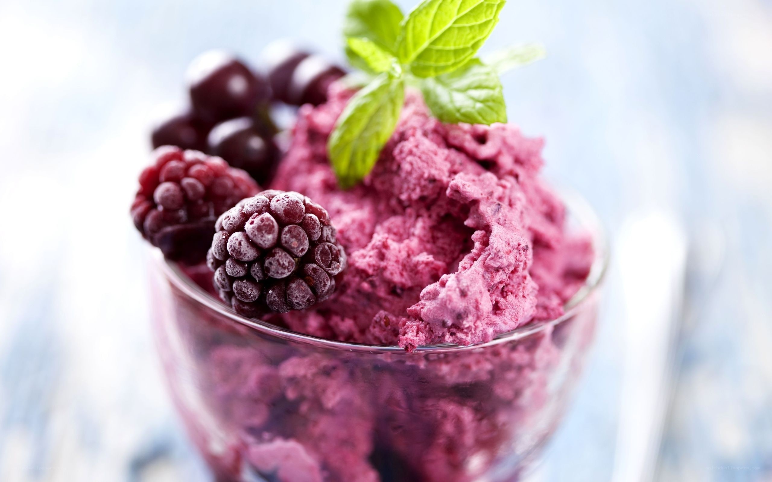 berry ice cream dessert