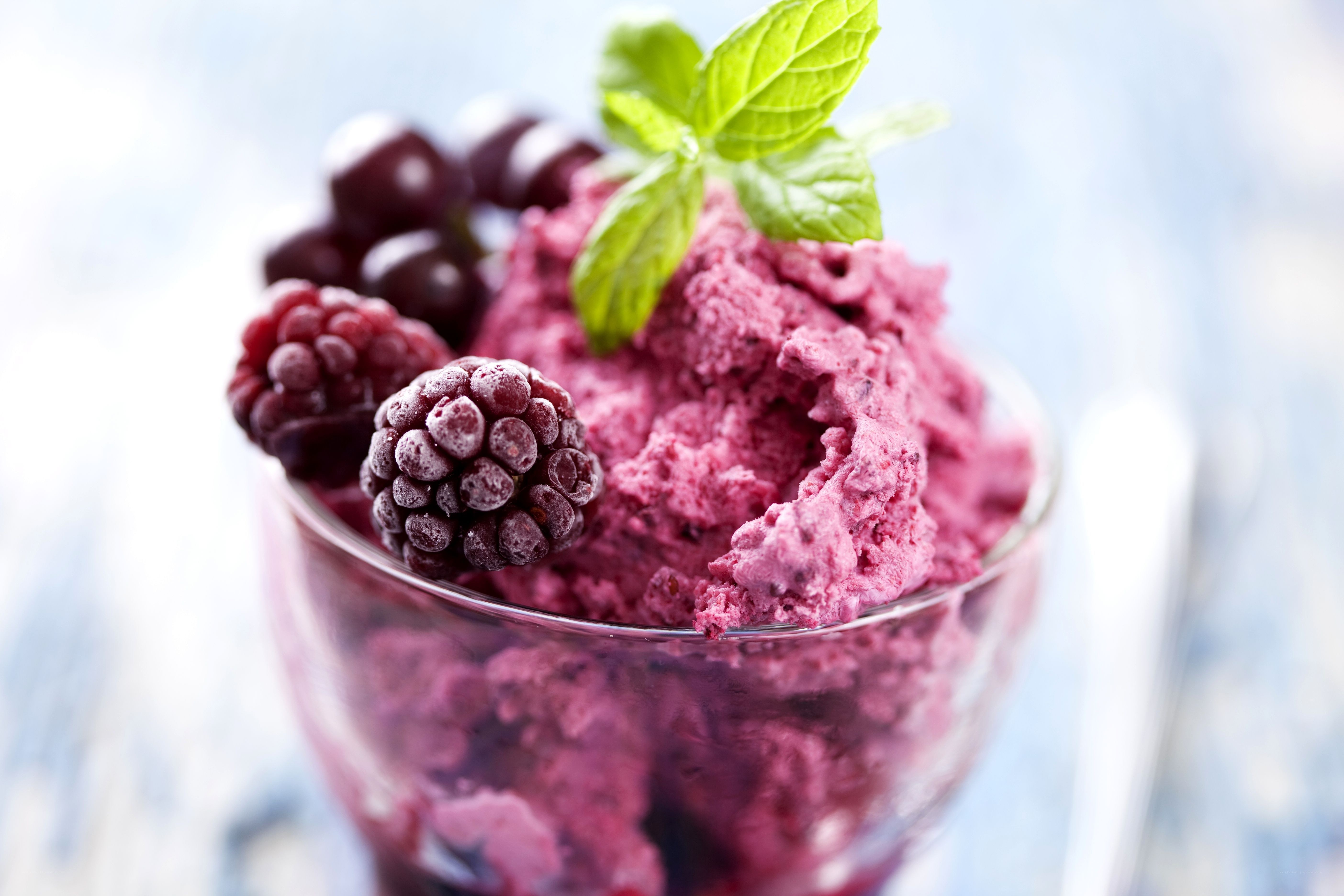Berry ice cream dessert