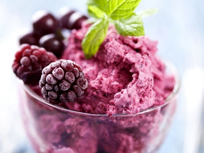 Berry Ice Cream Dessert — Purple