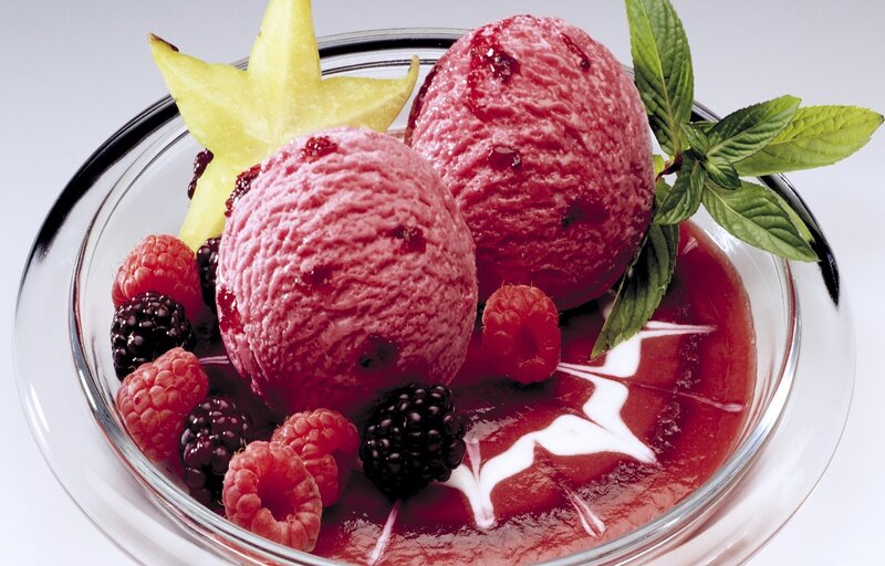 Berry Ice Cream Dessert — Red