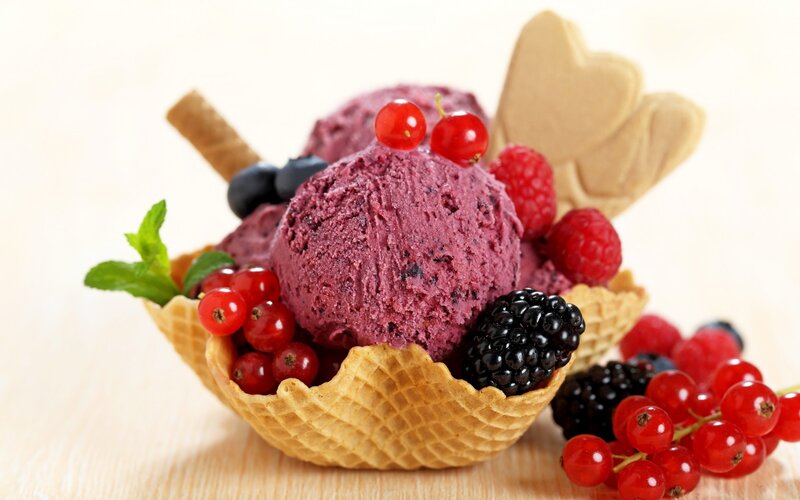 Berry Ice Cream Sundae — Purple