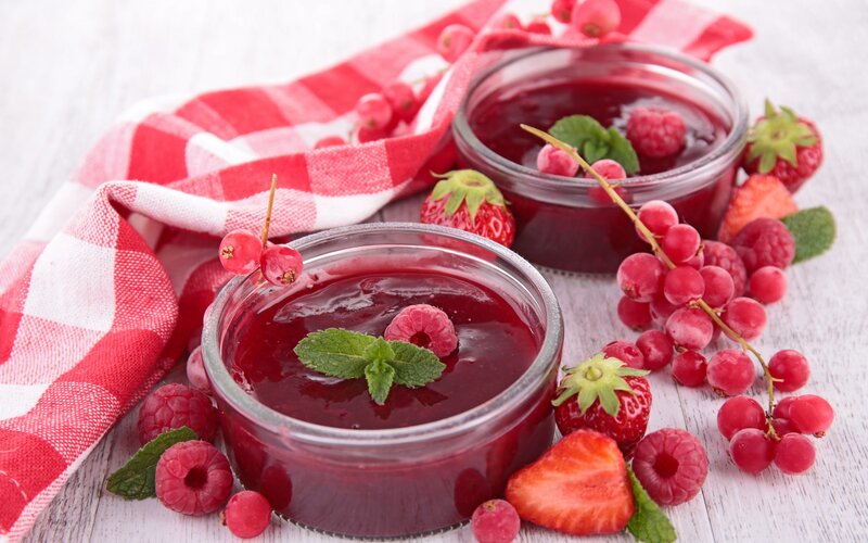 Berry Jam in Jars