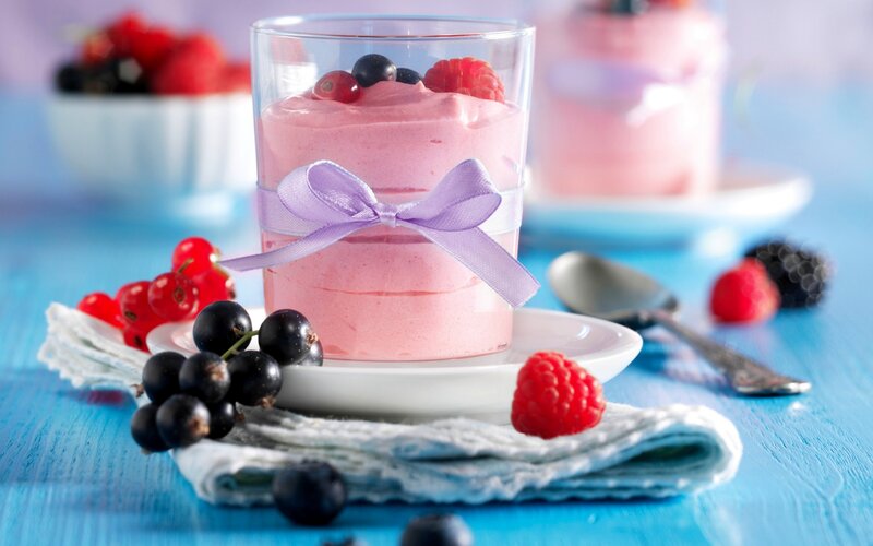 Berry Mousse Dessert — Blue, Fresh