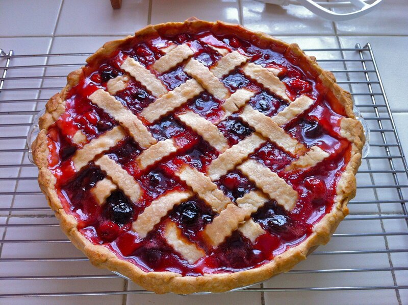 Berry Pie on Cooling Rack