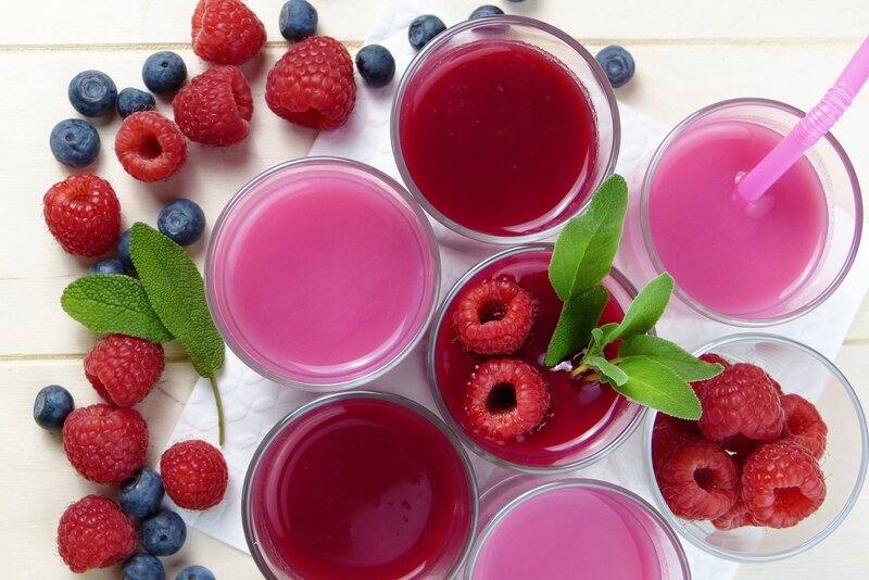 Berry Smoothies in Glasses