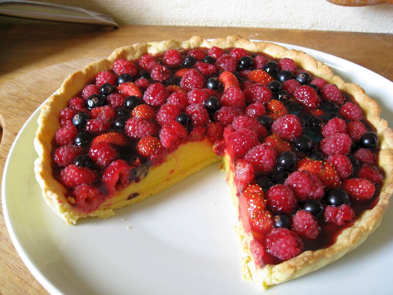 Berry Tart with Missing Slice