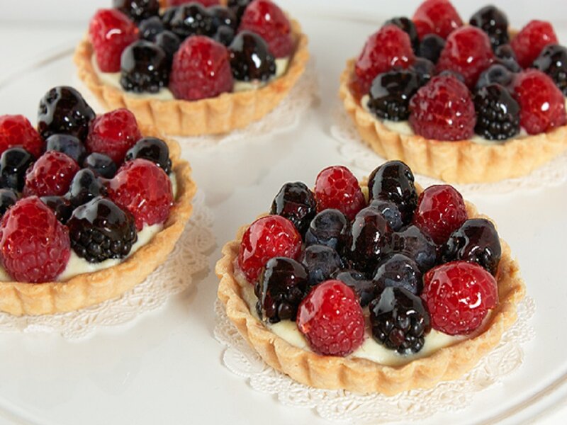 Berry Tarts on Doilies