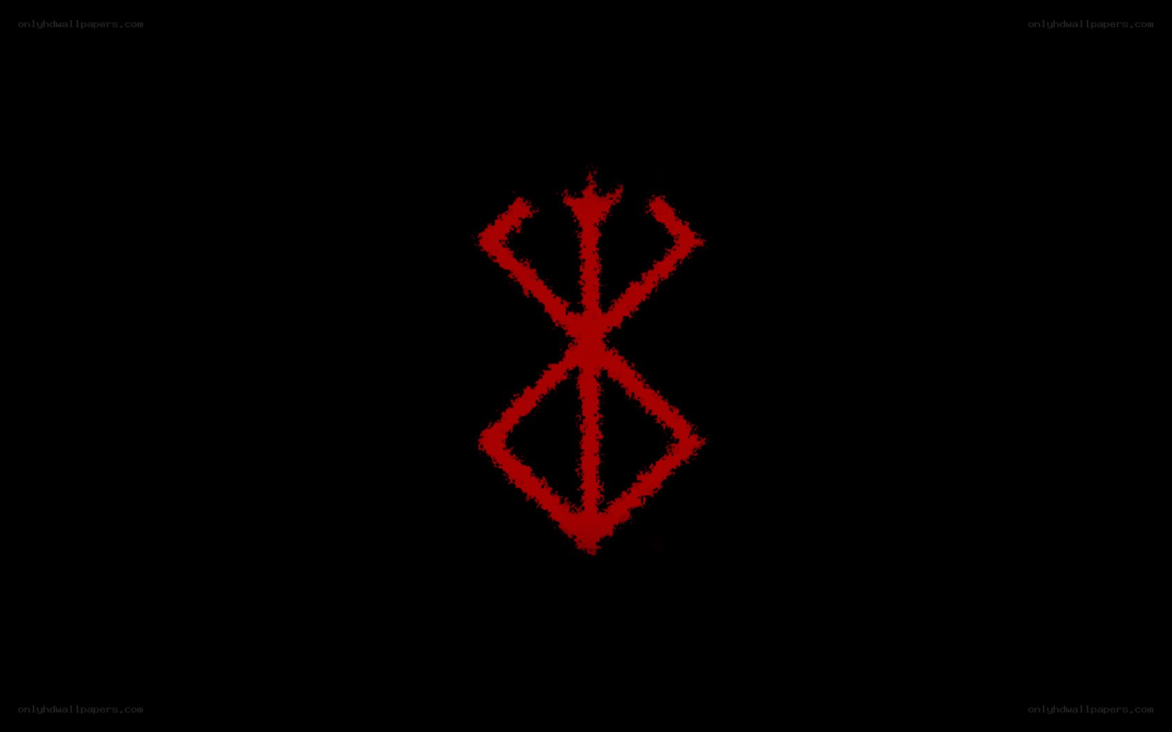 Berserk symbol on black background