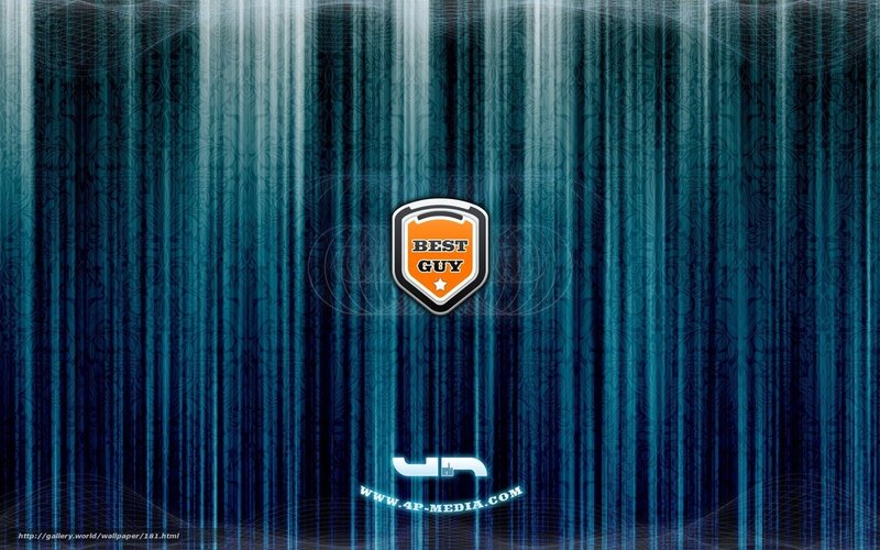 Best Guy logo on blue background