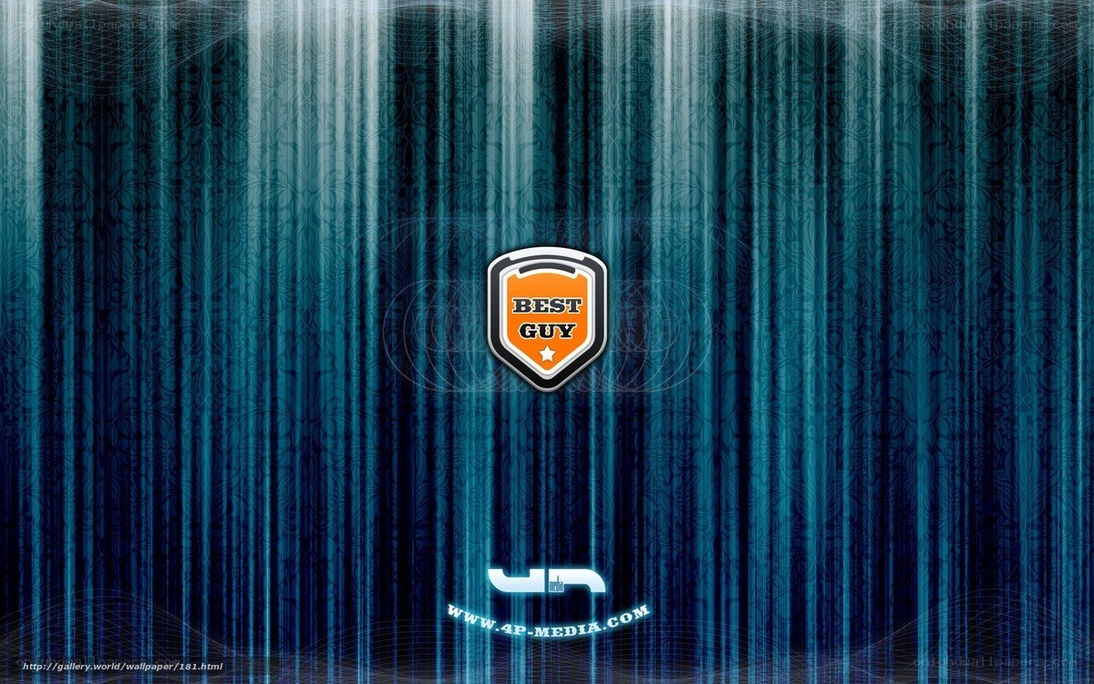 Best Guy logo on blue background