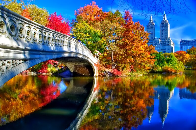 Bethesda Fountain — Blue, Serene