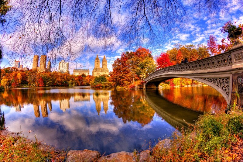 Bethesda Fountain — Blue