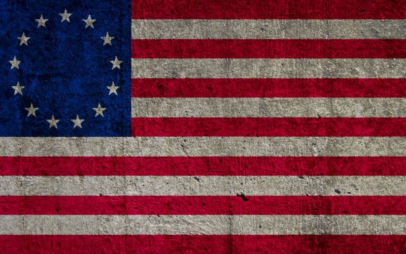Betsy Ross Flag — Red, Patriotic, Digital Art