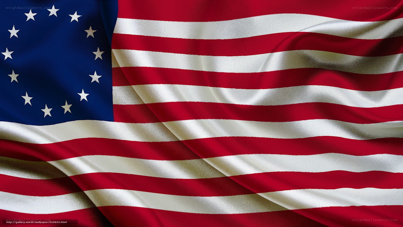Betsy Ross flag waving