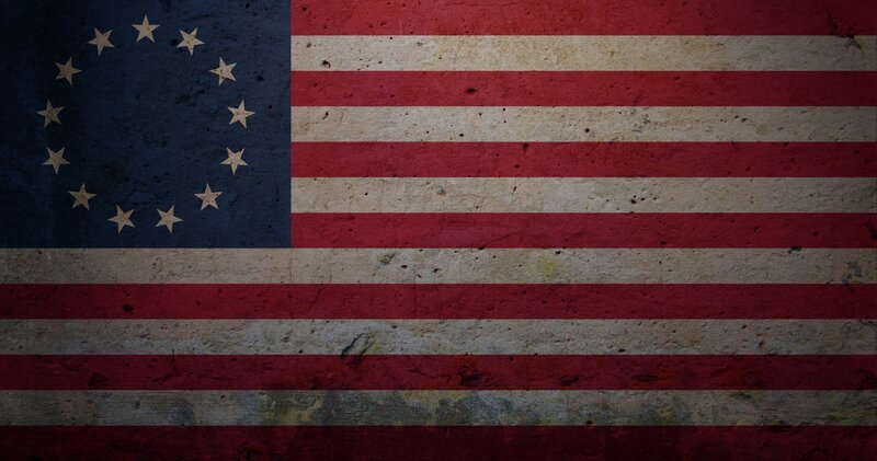 Betsy Ross flag with distressed texture