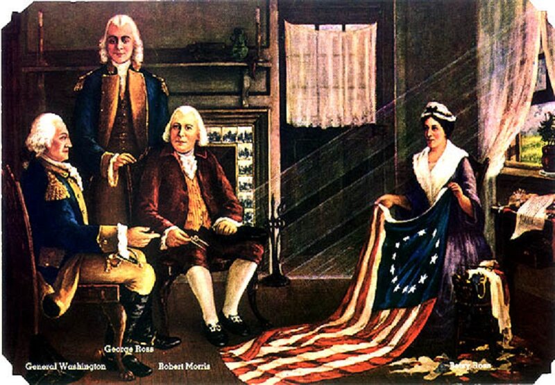 Betsy Ross with Flag