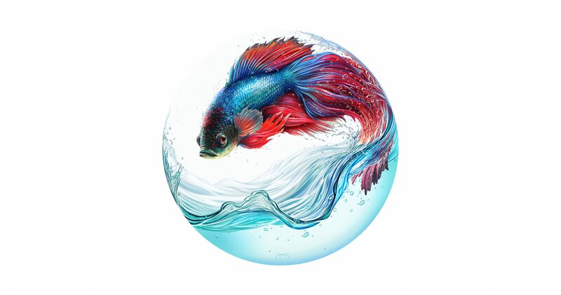 Betta Fish in Water
