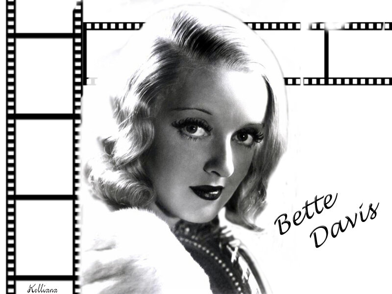 Bette Davis Portrait — Black