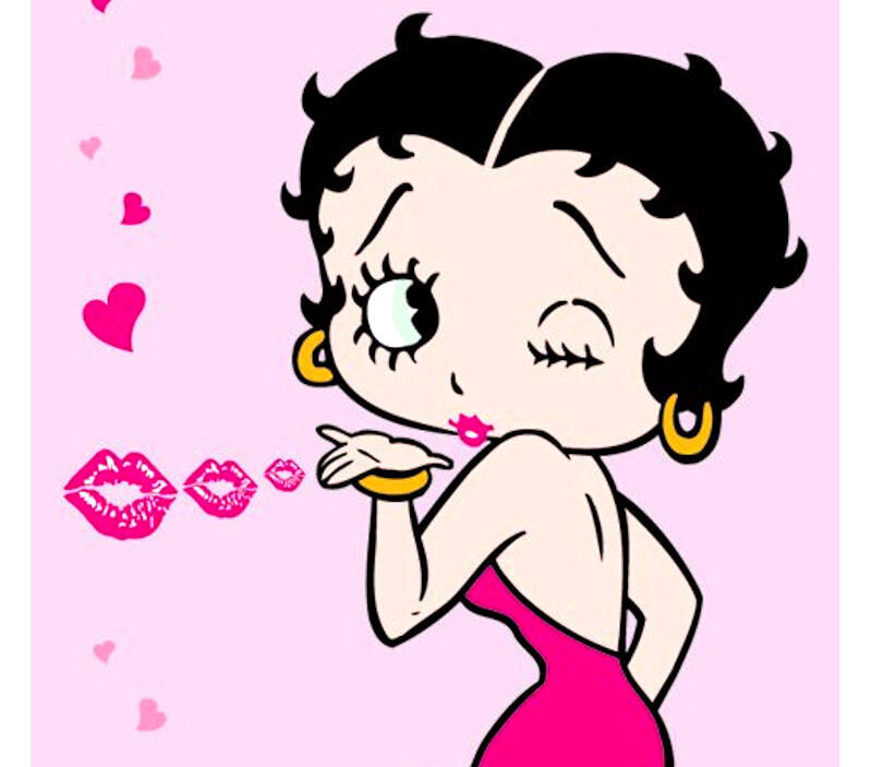Betty Boop blowing a kiss
