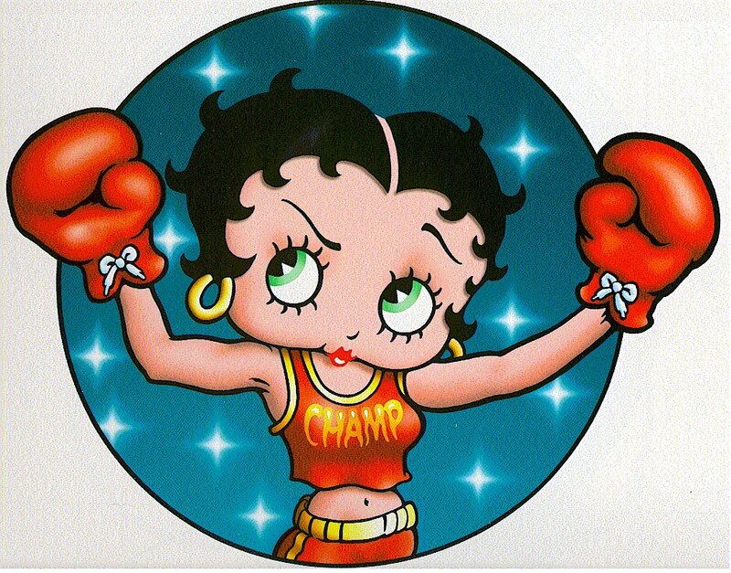 Betty Boop boxing champ