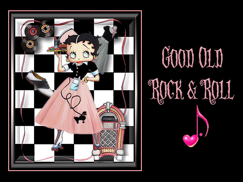 Betty Boop Character — Black, Retro