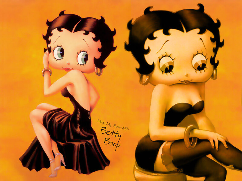 Betty Boop Character — Orange, Playful