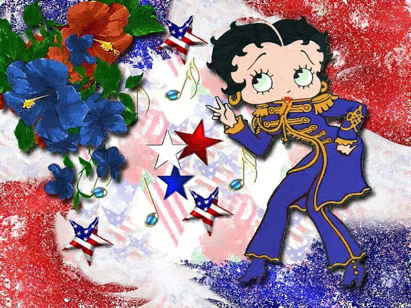 Betty Boop Character — Red, Festive