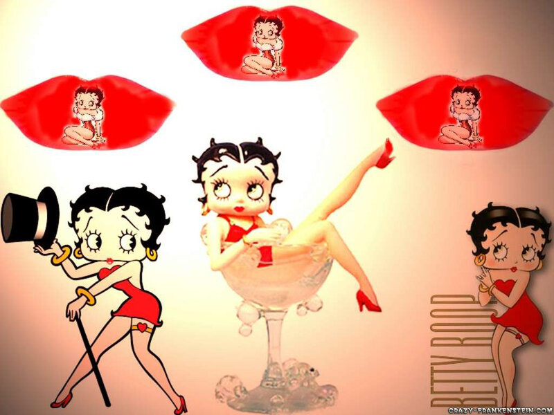 Betty Boop Character — Red, Playful, Illustration, Lips