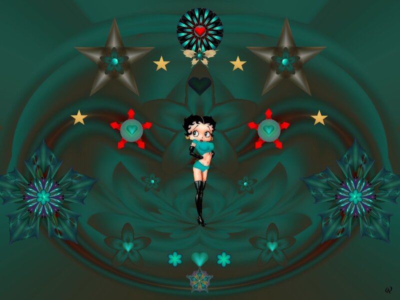 Betty Boop Character — Teal