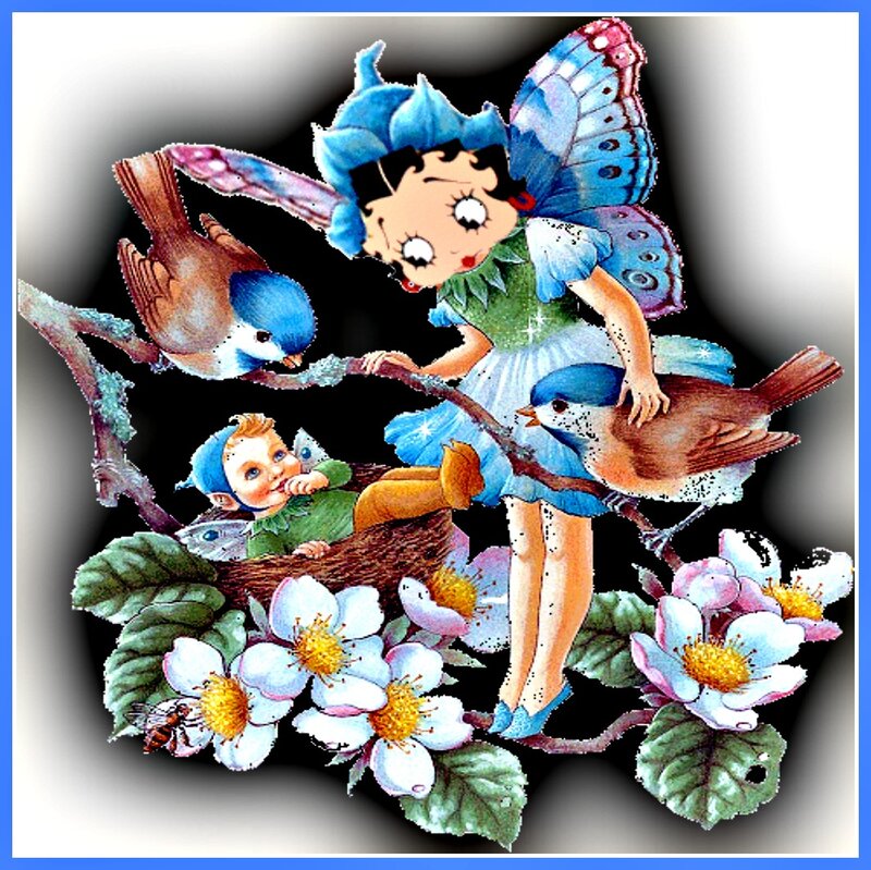 Betty Boop Fairy with Birds