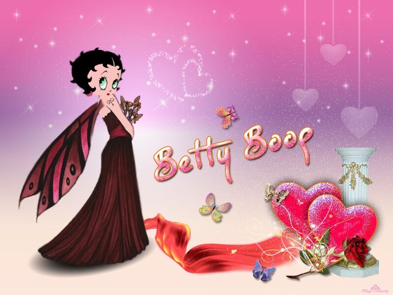 Betty Boop in a red dress