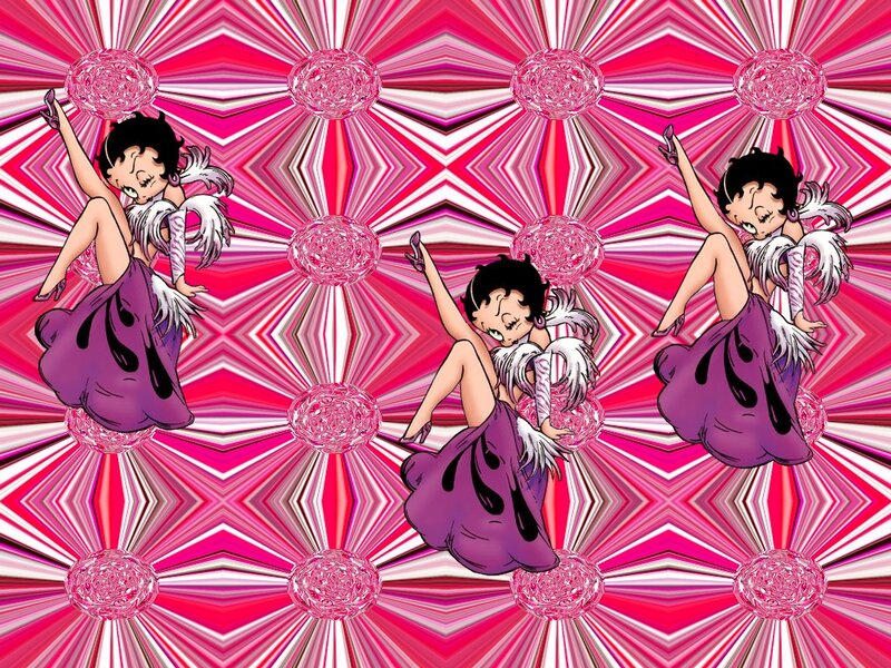 Betty Boop in Purple Dress — Pink
